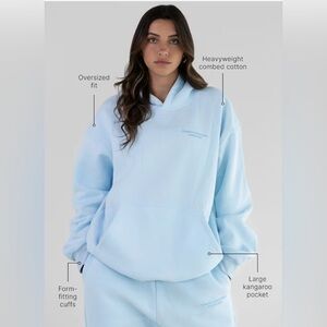 Comfrt Baby Blue Hoodie - Size Small